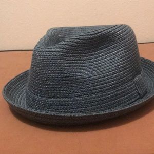 Blue fedora hat